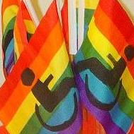 Regenbogenfhnchen mit Rollimotiv